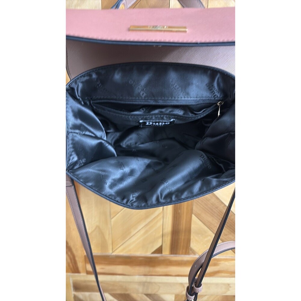 Dune London Saffiano Texture Two-Tone Satchel Bag 9.5”x4.5” 8” Height - Picture 9 of 9